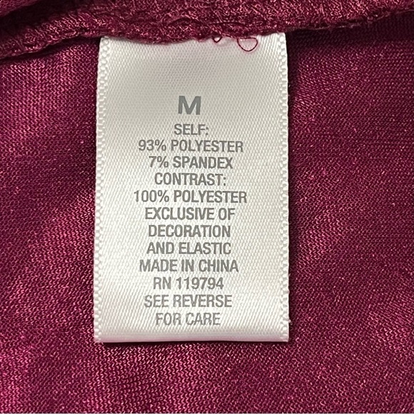 Whimsigoth Boho Velvet Burgundy & Purple Tie-Dyed Look Peasant Top Size Medium - Picture 8 of 12